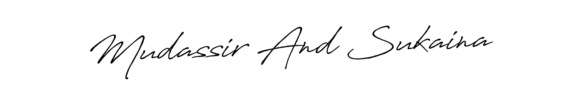 How to make Mudassir And Sukaina signature? Antro_Vectra_Bolder is a professional autograph style. Create handwritten signature for Mudassir And Sukaina name. Mudassir And Sukaina signature style 7 images and pictures png