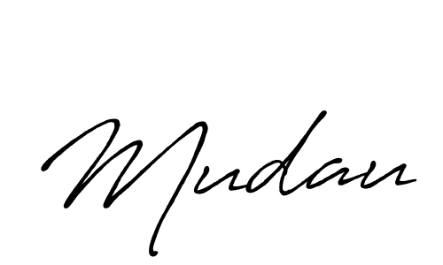 Make a beautiful signature design for name Mudau. With this signature (Antro_Vectra_Bolder) style, you can create a handwritten signature for free. Mudau signature style 7 images and pictures png