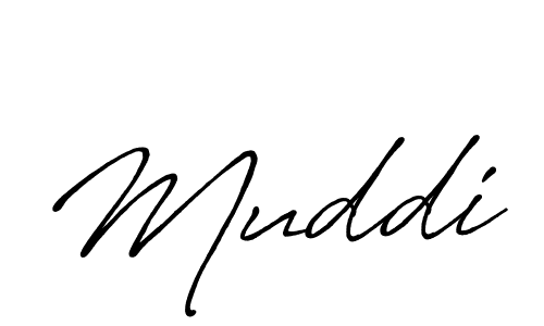 Use a signature maker to create a handwritten signature online. With this signature software, you can design (Antro_Vectra_Bolder) your own signature for name Muddi. Muddi signature style 7 images and pictures png