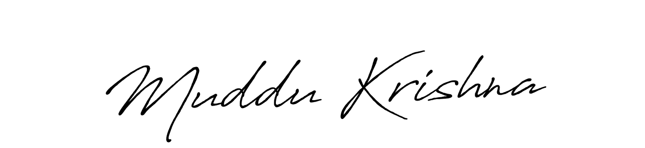 How to make Muddu Krishna name signature. Use Antro_Vectra_Bolder style for creating short signs online. This is the latest handwritten sign. Muddu Krishna signature style 7 images and pictures png