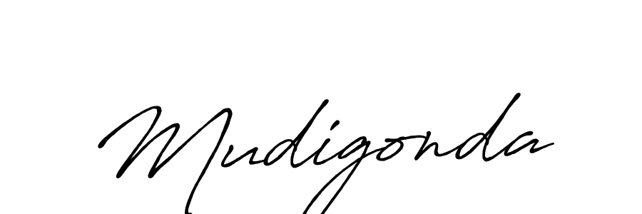 Also we have Mudigonda name is the best signature style. Create professional handwritten signature collection using Antro_Vectra_Bolder autograph style. Mudigonda signature style 7 images and pictures png