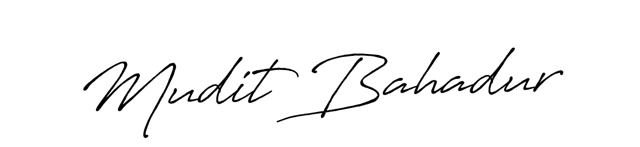 You should practise on your own different ways (Antro_Vectra_Bolder) to write your name (Mudit Bahadur) in signature. don't let someone else do it for you. Mudit Bahadur signature style 7 images and pictures png