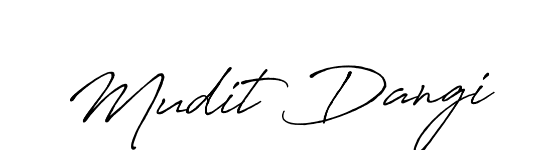 Design your own signature with our free online signature maker. With this signature software, you can create a handwritten (Antro_Vectra_Bolder) signature for name Mudit Dangi. Mudit Dangi signature style 7 images and pictures png
