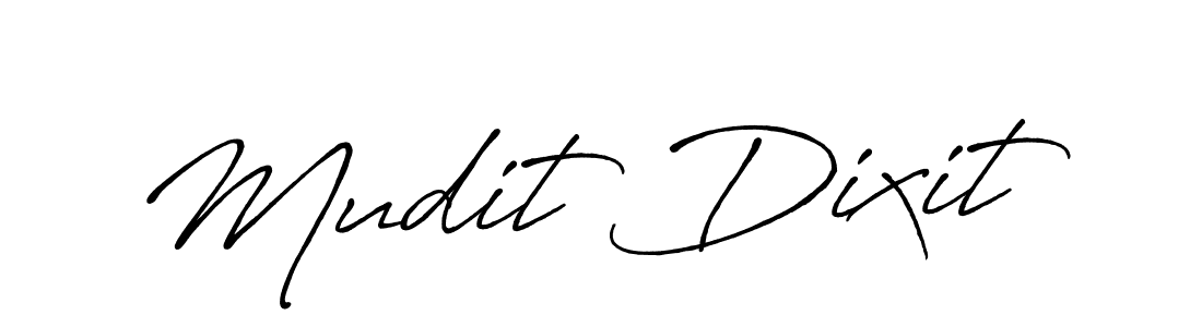 Create a beautiful signature design for name Mudit Dixit. With this signature (Antro_Vectra_Bolder) fonts, you can make a handwritten signature for free. Mudit Dixit signature style 7 images and pictures png