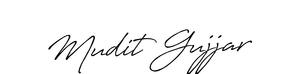 Similarly Antro_Vectra_Bolder is the best handwritten signature design. Signature creator online .You can use it as an online autograph creator for name Mudit Gujjar. Mudit Gujjar signature style 7 images and pictures png