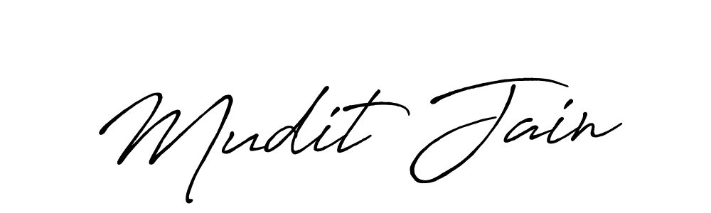 Also You can easily find your signature by using the search form. We will create Mudit Jain name handwritten signature images for you free of cost using Antro_Vectra_Bolder sign style. Mudit Jain signature style 7 images and pictures png