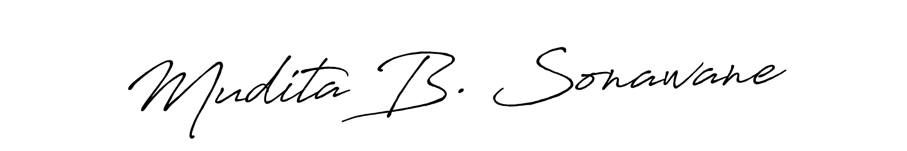 Also we have Mudita B. Sonawane name is the best signature style. Create professional handwritten signature collection using Antro_Vectra_Bolder autograph style. Mudita B. Sonawane signature style 7 images and pictures png