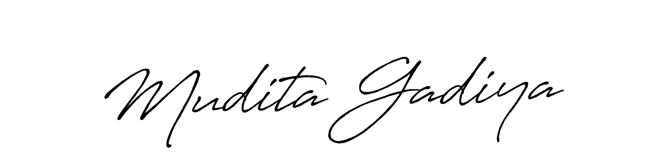 Make a beautiful signature design for name Mudita Gadiya. Use this online signature maker to create a handwritten signature for free. Mudita Gadiya signature style 7 images and pictures png