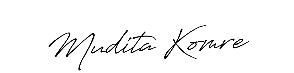 Create a beautiful signature design for name Mudita Komre. With this signature (Antro_Vectra_Bolder) fonts, you can make a handwritten signature for free. Mudita Komre signature style 7 images and pictures png