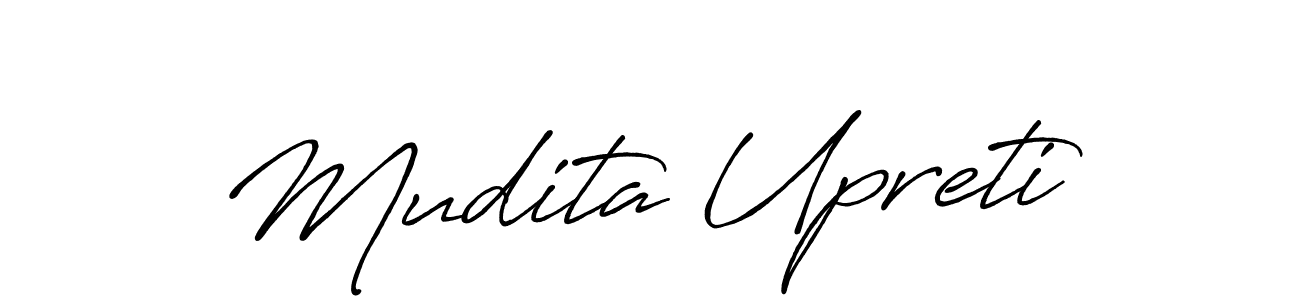 Use a signature maker to create a handwritten signature online. With this signature software, you can design (Antro_Vectra_Bolder) your own signature for name Mudita Upreti. Mudita Upreti signature style 7 images and pictures png