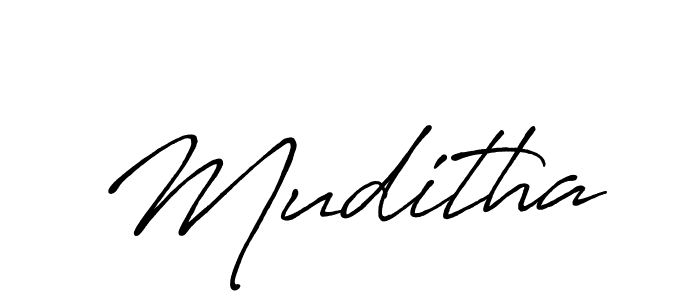 Design your own signature with our free online signature maker. With this signature software, you can create a handwritten (Antro_Vectra_Bolder) signature for name Muditha. Muditha signature style 7 images and pictures png