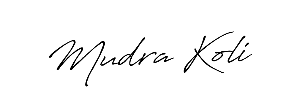 Antro_Vectra_Bolder is a professional signature style that is perfect for those who want to add a touch of class to their signature. It is also a great choice for those who want to make their signature more unique. Get Mudra Koli name to fancy signature for free. Mudra Koli signature style 7 images and pictures png