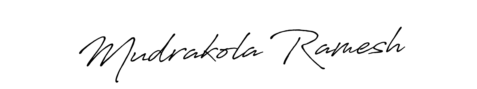 The best way (Antro_Vectra_Bolder) to make a short signature is to pick only two or three words in your name. The name Mudrakola Ramesh include a total of six letters. For converting this name. Mudrakola Ramesh signature style 7 images and pictures png