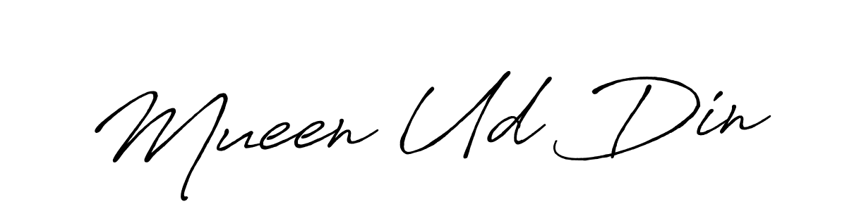 Also You can easily find your signature by using the search form. We will create Mueen Ud Din name handwritten signature images for you free of cost using Antro_Vectra_Bolder sign style. Mueen Ud Din signature style 7 images and pictures png
