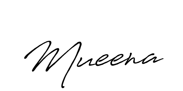 How to make Mueena name signature. Use Antro_Vectra_Bolder style for creating short signs online. This is the latest handwritten sign. Mueena signature style 7 images and pictures png