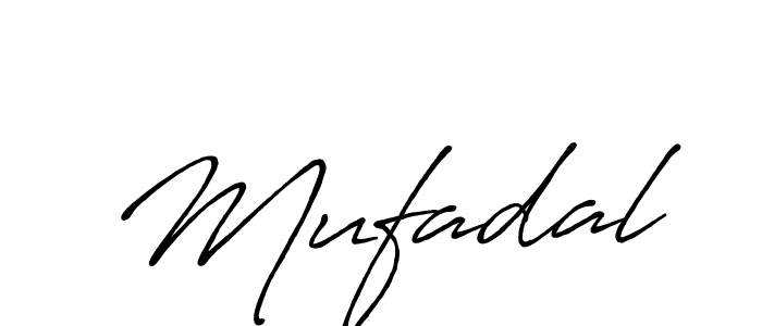How to make Mufadal signature? Antro_Vectra_Bolder is a professional autograph style. Create handwritten signature for Mufadal name. Mufadal signature style 7 images and pictures png