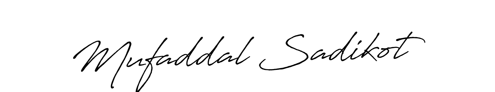 Mufaddal Sadikot stylish signature style. Best Handwritten Sign (Antro_Vectra_Bolder) for my name. Handwritten Signature Collection Ideas for my name Mufaddal Sadikot. Mufaddal Sadikot signature style 7 images and pictures png