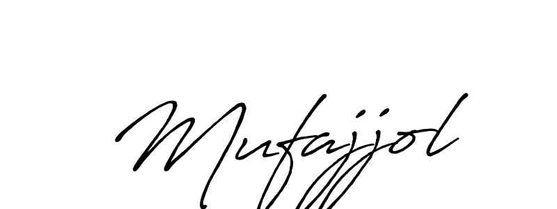 Create a beautiful signature design for name Mufajjol. With this signature (Antro_Vectra_Bolder) fonts, you can make a handwritten signature for free. Mufajjol signature style 7 images and pictures png