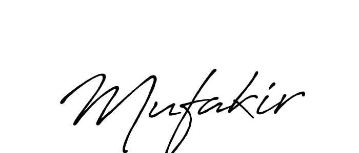 Use a signature maker to create a handwritten signature online. With this signature software, you can design (Antro_Vectra_Bolder) your own signature for name Mufakir. Mufakir signature style 7 images and pictures png