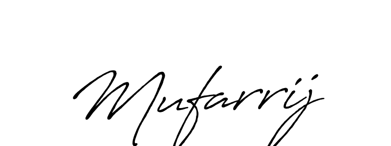 Mufarrij stylish signature style. Best Handwritten Sign (Antro_Vectra_Bolder) for my name. Handwritten Signature Collection Ideas for my name Mufarrij. Mufarrij signature style 7 images and pictures png