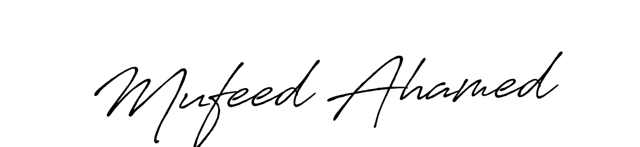 How to make Mufeed Ahamed signature? Antro_Vectra_Bolder is a professional autograph style. Create handwritten signature for Mufeed Ahamed name. Mufeed Ahamed signature style 7 images and pictures png