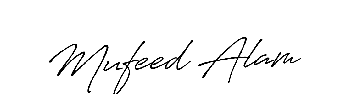 Mufeed Alam stylish signature style. Best Handwritten Sign (Antro_Vectra_Bolder) for my name. Handwritten Signature Collection Ideas for my name Mufeed Alam. Mufeed Alam signature style 7 images and pictures png