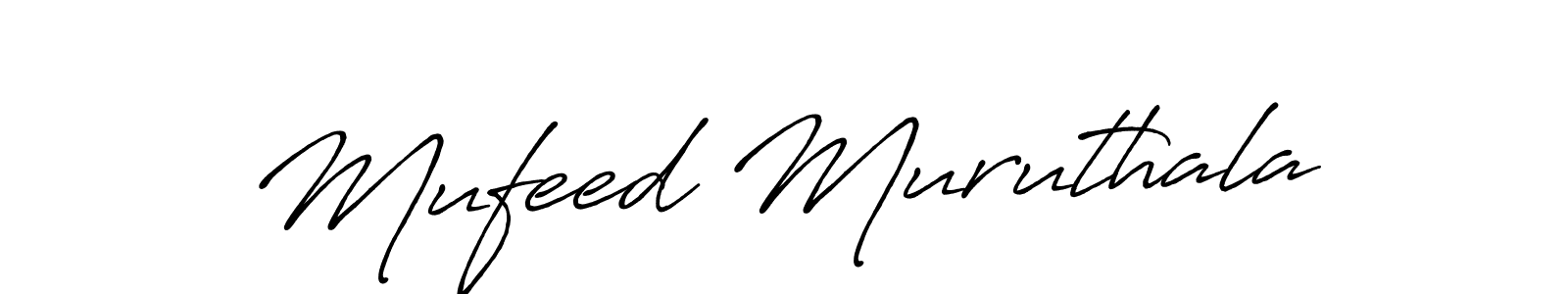 Mufeed Muruthala stylish signature style. Best Handwritten Sign (Antro_Vectra_Bolder) for my name. Handwritten Signature Collection Ideas for my name Mufeed Muruthala. Mufeed Muruthala signature style 7 images and pictures png