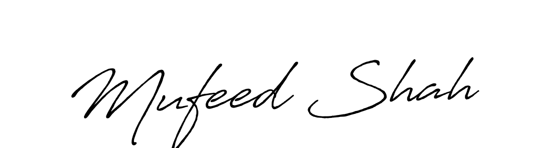 Mufeed Shah stylish signature style. Best Handwritten Sign (Antro_Vectra_Bolder) for my name. Handwritten Signature Collection Ideas for my name Mufeed Shah. Mufeed Shah signature style 7 images and pictures png