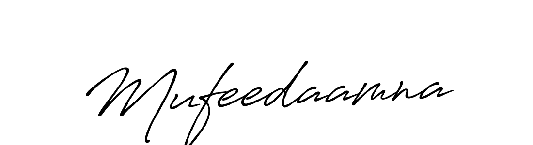 Design your own signature with our free online signature maker. With this signature software, you can create a handwritten (Antro_Vectra_Bolder) signature for name Mufeedaamna. Mufeedaamna signature style 7 images and pictures png