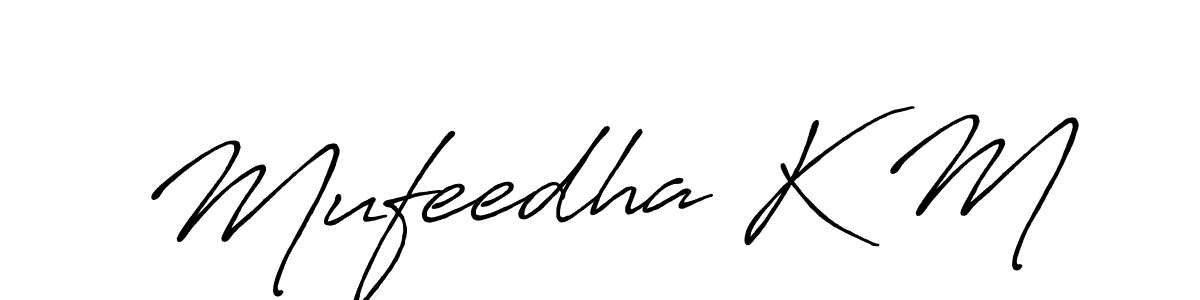 Here are the top 10 professional signature styles for the name Mufeedha K M. These are the best autograph styles you can use for your name. Mufeedha K M signature style 7 images and pictures png