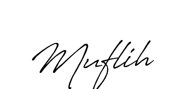 How to make Muflih name signature. Use Antro_Vectra_Bolder style for creating short signs online. This is the latest handwritten sign. Muflih signature style 7 images and pictures png