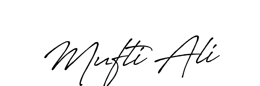 Also we have Mufti Ali name is the best signature style. Create professional handwritten signature collection using Antro_Vectra_Bolder autograph style. Mufti Ali signature style 7 images and pictures png