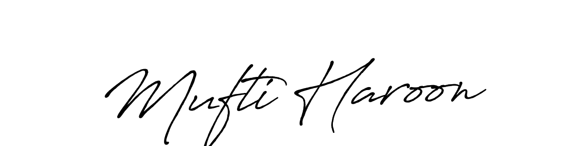 Make a short Mufti Haroon signature style. Manage your documents anywhere anytime using Antro_Vectra_Bolder. Create and add eSignatures, submit forms, share and send files easily. Mufti Haroon signature style 7 images and pictures png