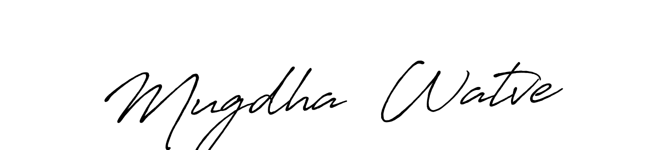 Also You can easily find your signature by using the search form. We will create Mugdha  Watve name handwritten signature images for you free of cost using Antro_Vectra_Bolder sign style. Mugdha  Watve signature style 7 images and pictures png