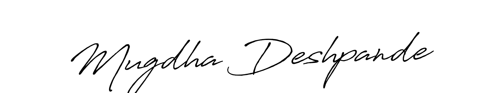 Also You can easily find your signature by using the search form. We will create Mugdha Deshpande name handwritten signature images for you free of cost using Antro_Vectra_Bolder sign style. Mugdha Deshpande signature style 7 images and pictures png