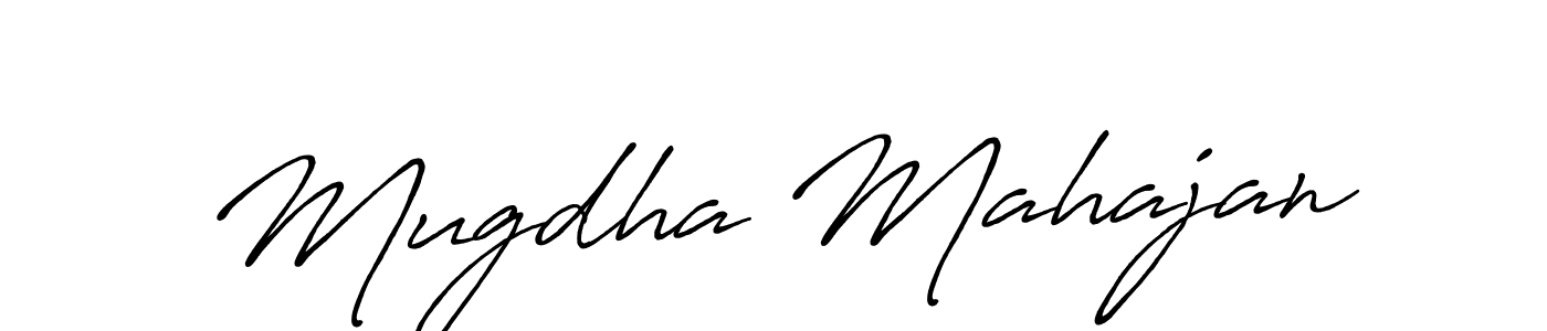 Also we have Mugdha Mahajan name is the best signature style. Create professional handwritten signature collection using Antro_Vectra_Bolder autograph style. Mugdha Mahajan signature style 7 images and pictures png