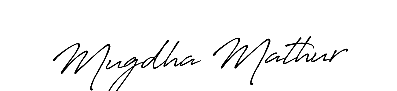 Make a beautiful signature design for name Mugdha Mathur. Use this online signature maker to create a handwritten signature for free. Mugdha Mathur signature style 7 images and pictures png