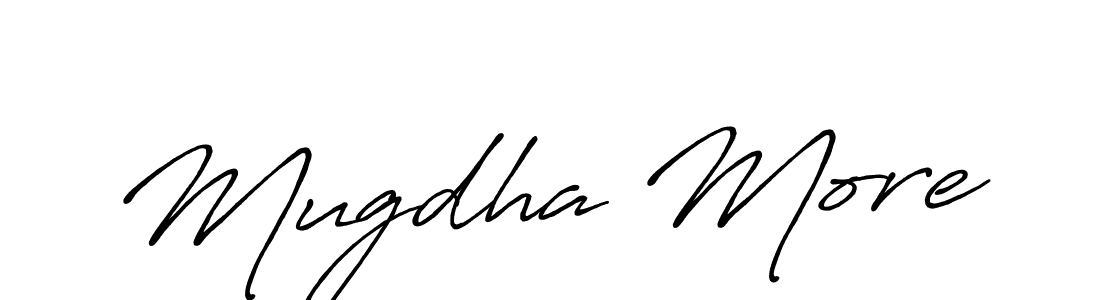 It looks lik you need a new signature style for name Mugdha More. Design unique handwritten (Antro_Vectra_Bolder) signature with our free signature maker in just a few clicks. Mugdha More signature style 7 images and pictures png