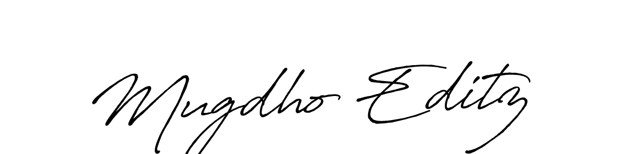 How to make Mugdho Editz signature? Antro_Vectra_Bolder is a professional autograph style. Create handwritten signature for Mugdho Editz name. Mugdho Editz signature style 7 images and pictures png