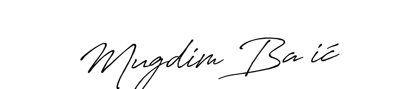 Mugdim Bašić stylish signature style. Best Handwritten Sign (Antro_Vectra_Bolder) for my name. Handwritten Signature Collection Ideas for my name Mugdim Bašić. Mugdim Bašić signature style 7 images and pictures png