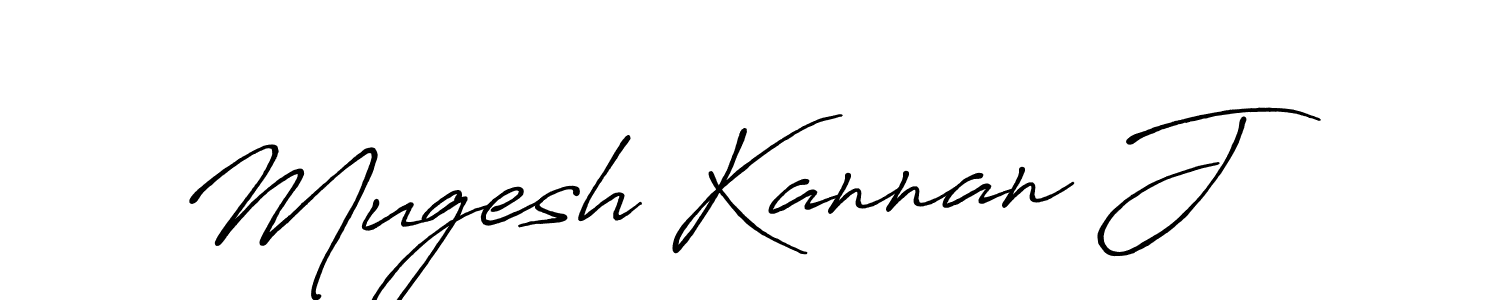 Create a beautiful signature design for name Mugesh Kannan J. With this signature (Antro_Vectra_Bolder) fonts, you can make a handwritten signature for free. Mugesh Kannan J signature style 7 images and pictures png