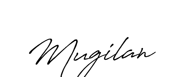 Create a beautiful signature design for name Mugilan. With this signature (Antro_Vectra_Bolder) fonts, you can make a handwritten signature for free. Mugilan signature style 7 images and pictures png