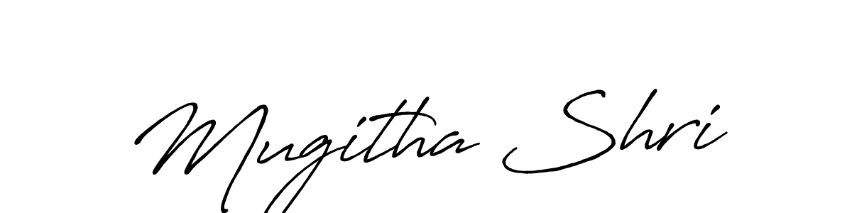 How to make Mugitha Shri signature? Antro_Vectra_Bolder is a professional autograph style. Create handwritten signature for Mugitha Shri name. Mugitha Shri signature style 7 images and pictures png