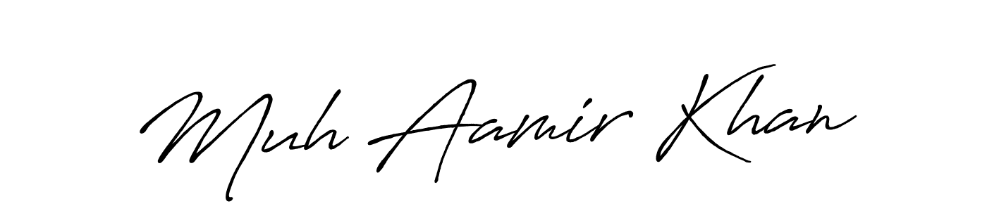 Muh Aamir Khan stylish signature style. Best Handwritten Sign (Antro_Vectra_Bolder) for my name. Handwritten Signature Collection Ideas for my name Muh Aamir Khan. Muh Aamir Khan signature style 7 images and pictures png