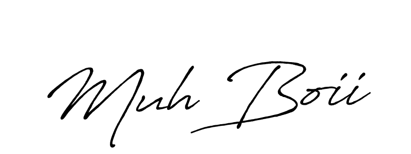 Also we have Muh Boii name is the best signature style. Create professional handwritten signature collection using Antro_Vectra_Bolder autograph style. Muh Boii signature style 7 images and pictures png