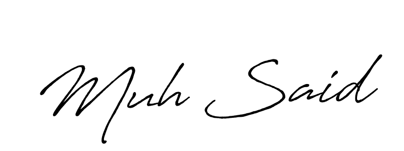 Make a beautiful signature design for name Muh Said. With this signature (Antro_Vectra_Bolder) style, you can create a handwritten signature for free. Muh Said signature style 7 images and pictures png