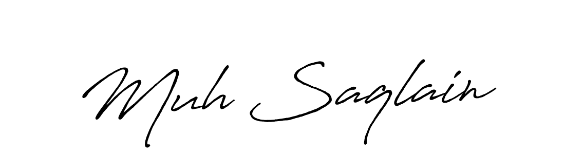 Create a beautiful signature design for name Muh Saqlain. With this signature (Antro_Vectra_Bolder) fonts, you can make a handwritten signature for free. Muh Saqlain signature style 7 images and pictures png