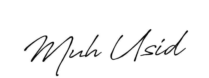 Muh Usid stylish signature style. Best Handwritten Sign (Antro_Vectra_Bolder) for my name. Handwritten Signature Collection Ideas for my name Muh Usid. Muh Usid signature style 7 images and pictures png