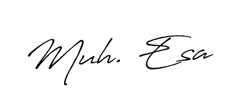 The best way (Antro_Vectra_Bolder) to make a short signature is to pick only two or three words in your name. The name Muh. Esa include a total of six letters. For converting this name. Muh. Esa signature style 7 images and pictures png