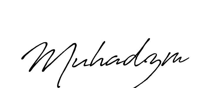 How to make Muhadzm name signature. Use Antro_Vectra_Bolder style for creating short signs online. This is the latest handwritten sign. Muhadzm signature style 7 images and pictures png